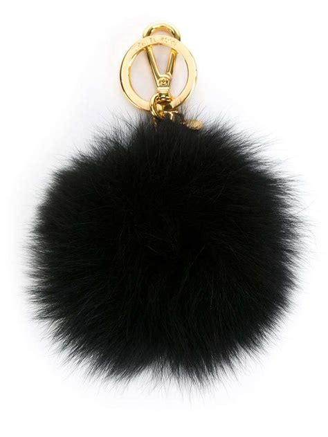 michael kors fur keychain black|Michael Kors keychains for sale.